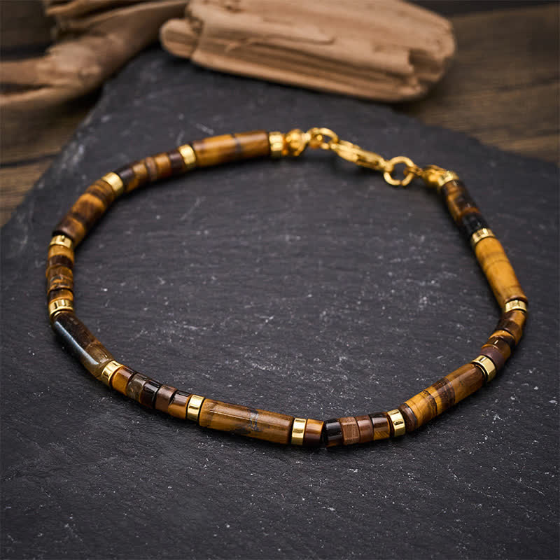Buddha Stones Beschermende Armband met kralen van natuurlijk tijgeroog. - image 2