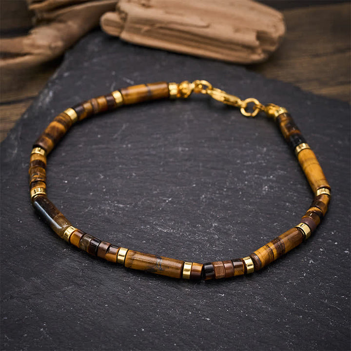 Buddha Stones Beschermende Armband met kralen van natuurlijk tijgeroog. - image 2