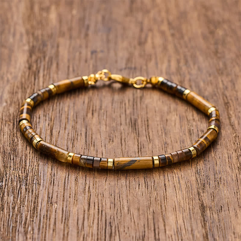 Buddha Stones Beschermende Armband met kralen van natuurlijk tijgeroog. - 7,9–8,2 inch (20–21 cm) - image 0