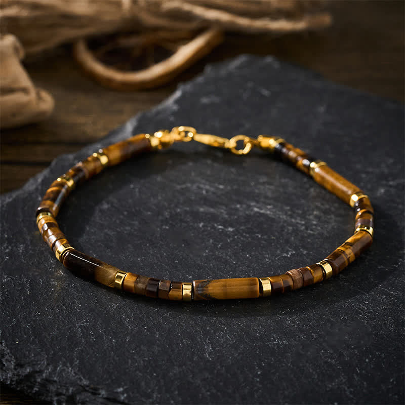 Buddha Stones Beschermende Armband met kralen van natuurlijk tijgeroog. - image 1