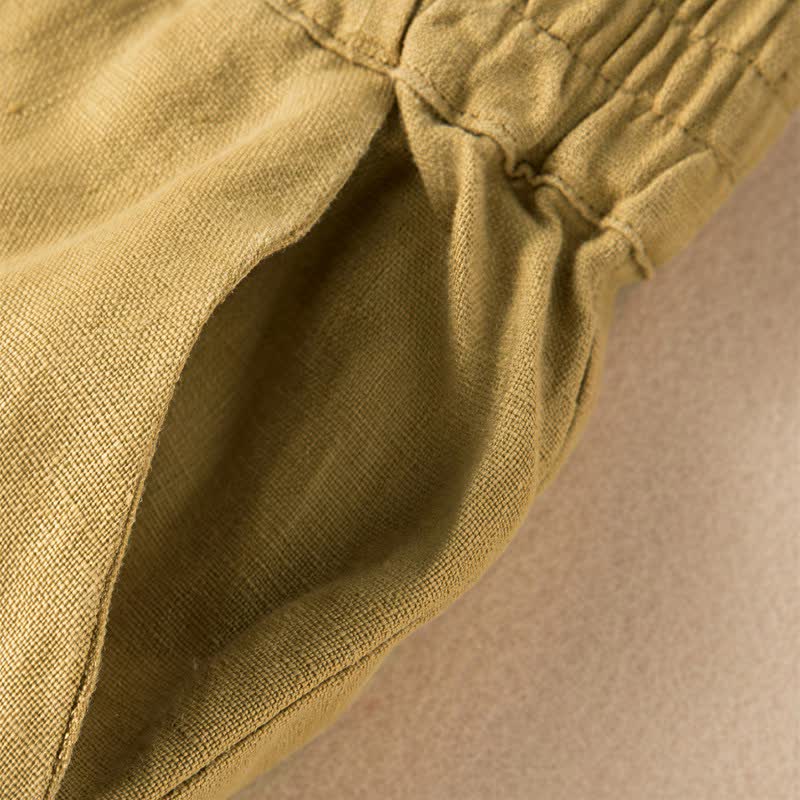 Casual damesbroek met wijde pijpen en Zakken , effen kleur, met Buddha Stones . - image 28