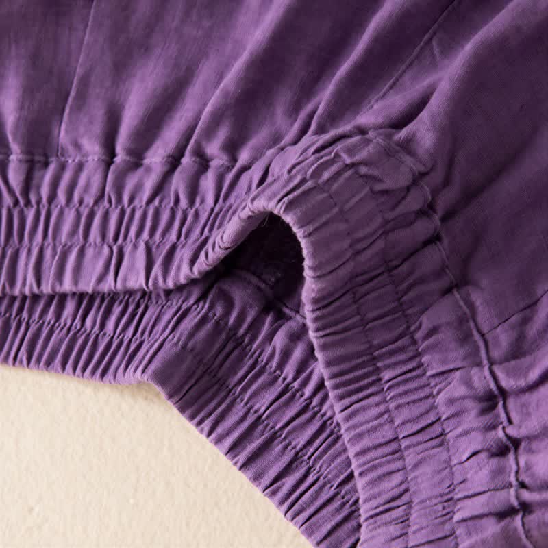Casual damesbroek met wijde pijpen en Zakken , effen kleur, met Buddha Stones . - image 10