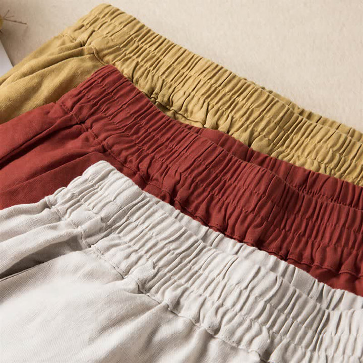 Casual damesbroek met wijde pijpen en Zakken , effen kleur, met Buddha Stones . - image 32