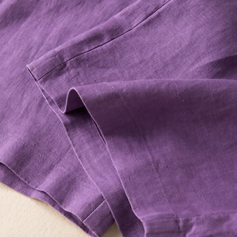 Casual damesbroek met wijde pijpen en Zakken , effen kleur, met Buddha Stones . - image 12