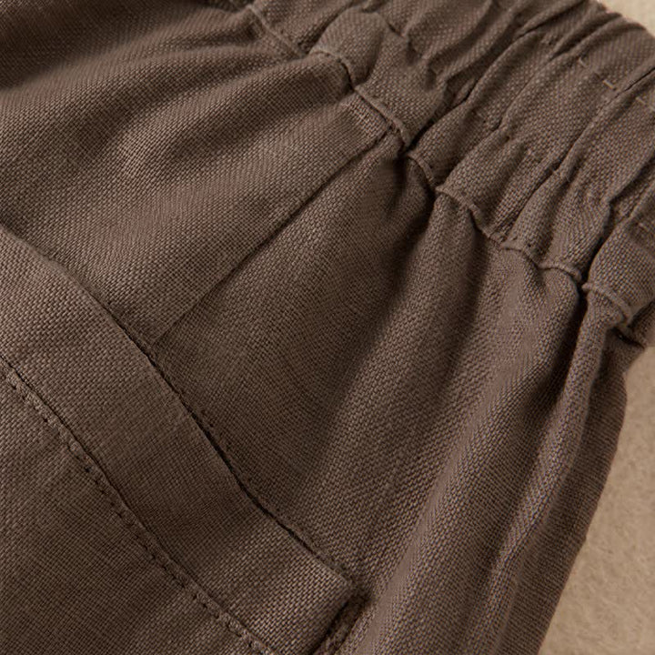Casual damesbroek met wijde pijpen en Zakken , effen kleur, met Buddha Stones . - image 17