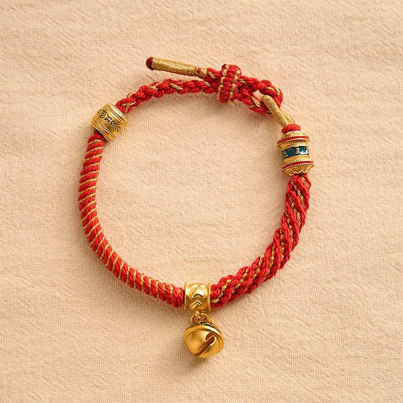 Buddha Stones Koperen emaille bel wijsheid Tibetaanse Armband - image 1