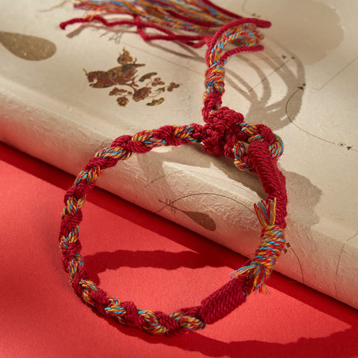 Buddha Stones Verstelbare Armband met rode koordverbinding - image 1