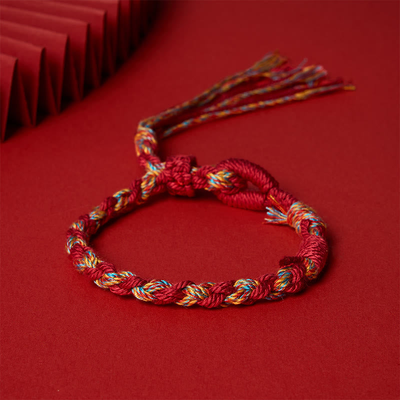 Buddha Stones Verstelbare Armband met rode koordverbinding - Rood koord (Polsomtrek: 15-18 cm) - image 0