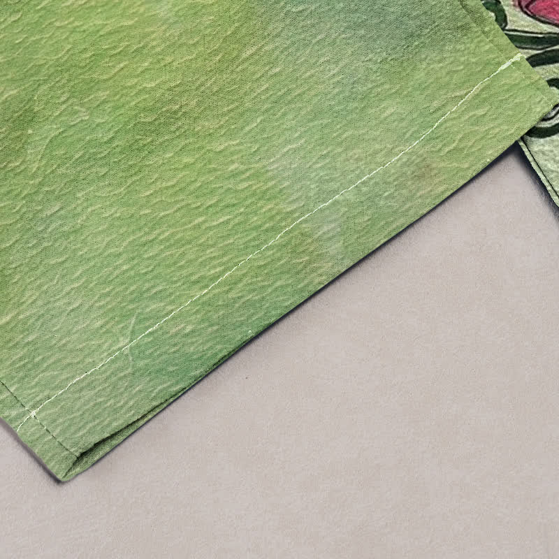 Buddha Stones Damesbroek van 100% Cotton katoen met elastische Taille en Zakken , met Zen Om lotusbloemmotief. - image 1