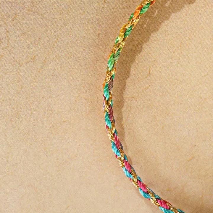 Buddha Stones Handgeweven, kleurrijke rode Armband - image 12