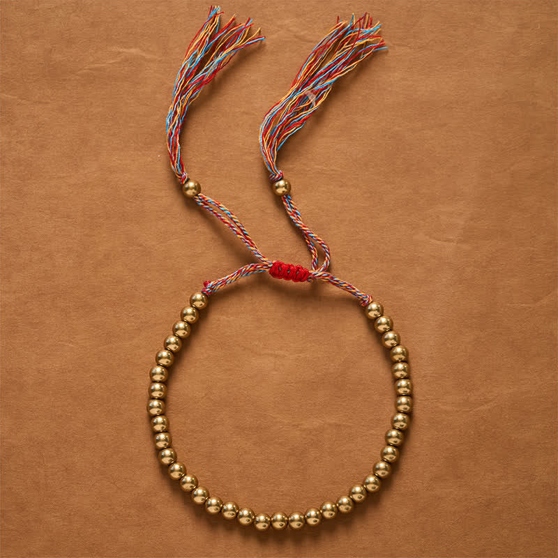 Buddha Stones Balansarmband met koperen kralen en rood Armband - image 2
