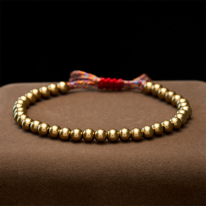 Buddha Stones Balansarmband met koperen kralen en rood Armband - image 4