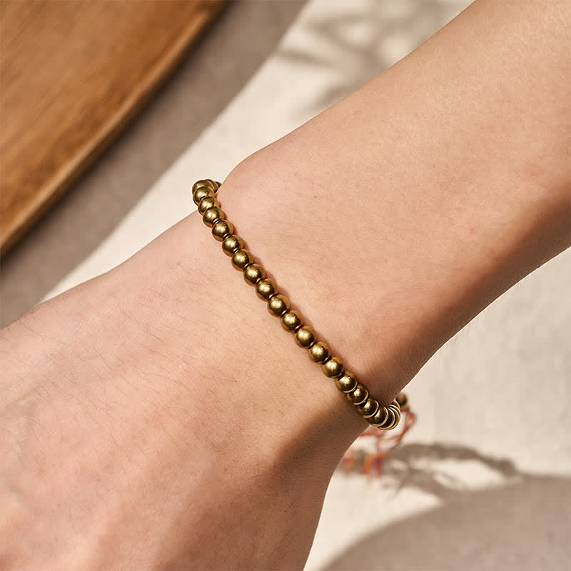 Buddha Stones Balansarmband met koperen kralen en rood Armband - image 8