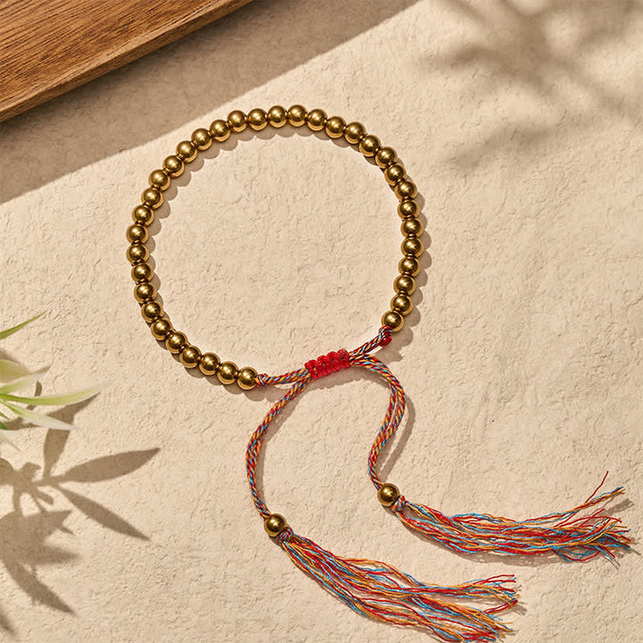 Buddha Stones Balansarmband met koperen kralen en rood Armband - image 3