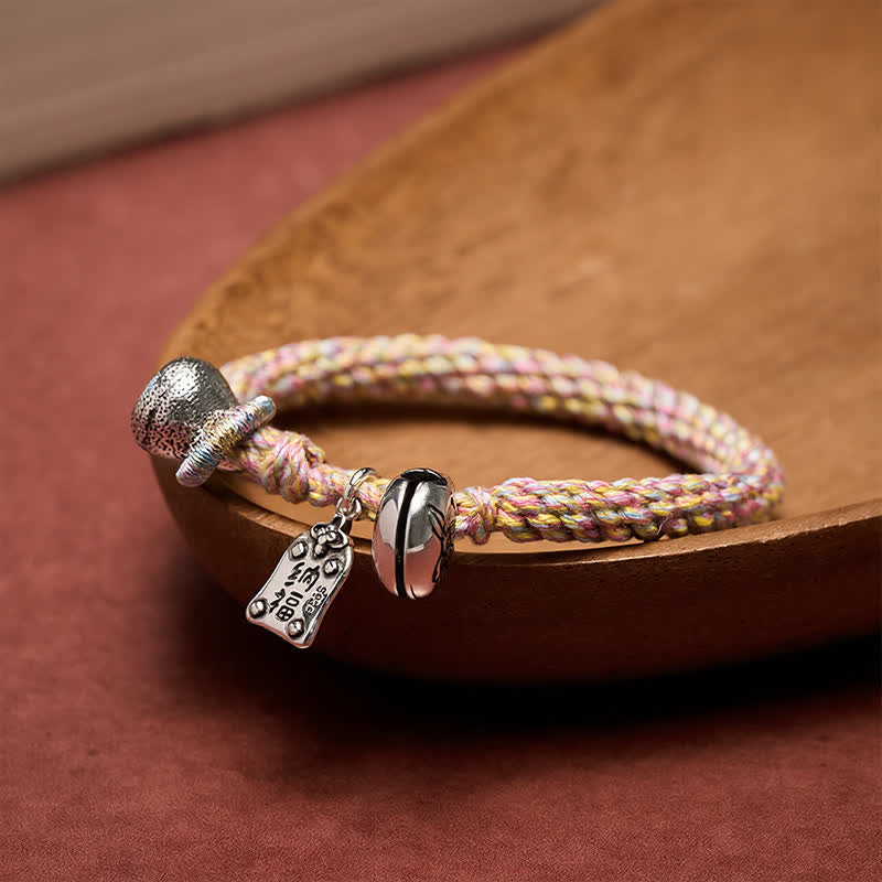 Buddha Stones Handgeweven Armband van Tibetaans koper met lotusbelmotief - image 2