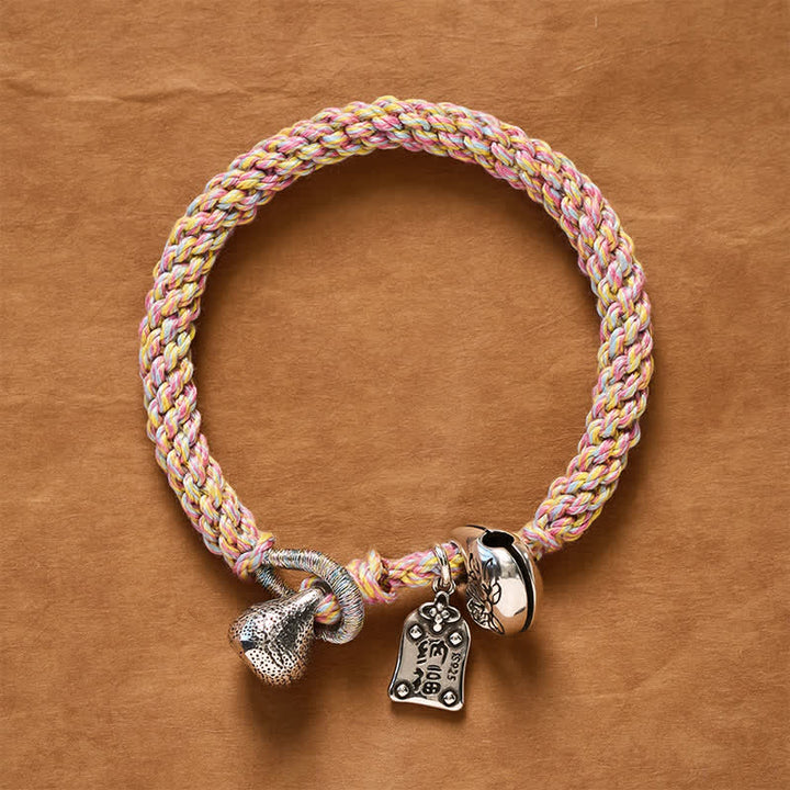 Buddha Stones Handgeweven Armband van Tibetaans koper met lotusbelmotief - image 1