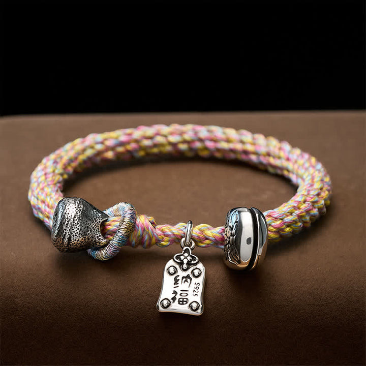 Buddha Stones Handgeweven Armband van Tibetaans koper met lotusbelmotief - 7,1–7,5 inch (18–19 cm) - image 0