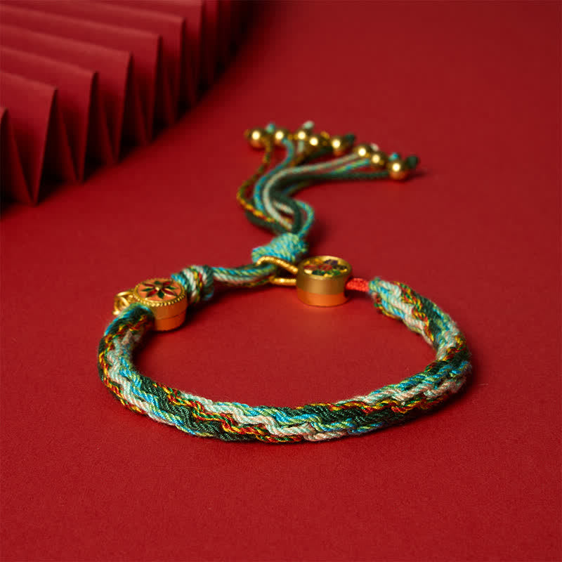 Buddha Stones Etnische stijl vijfkleurige rode koord Armband - image 1