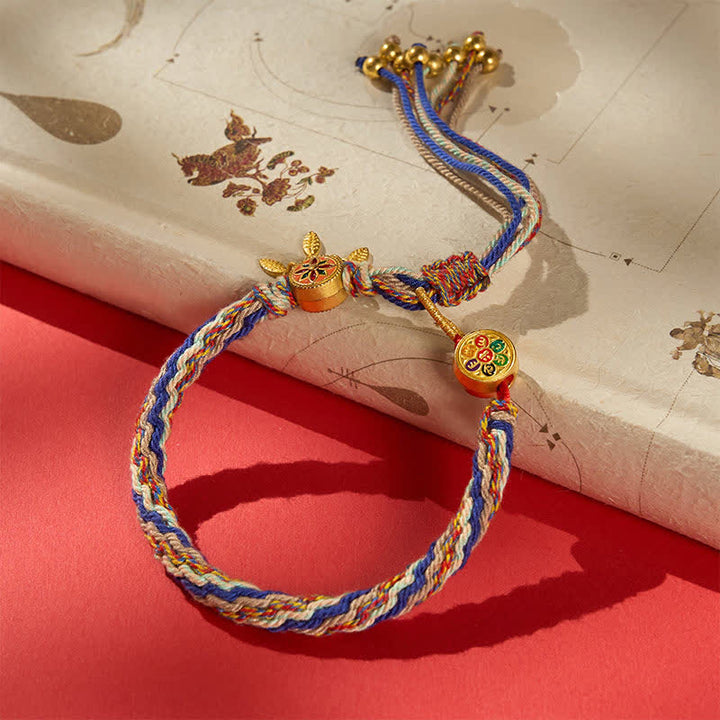 Buddha Stones Etnische stijl vijfkleurige rode koord Armband - Blauwe Armband (Polsomtrek: 16–20 cm) - image 14
