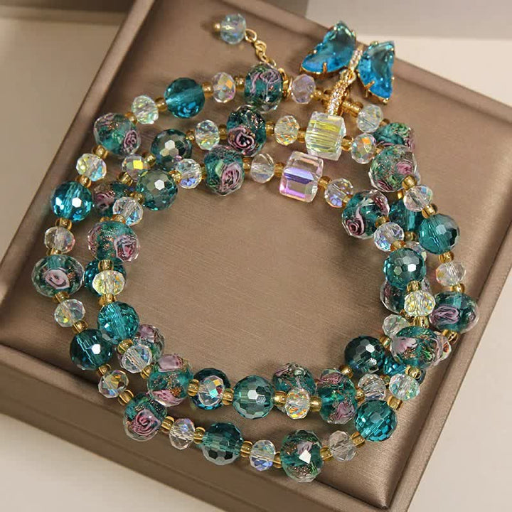 Buddha Stones Liuli glazen kralen vlinder transformatie drievoudige Armband - image 3