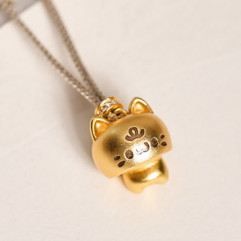 Buddha Stones Verguld koperen kattenhangertje als helende Ketting - image 3