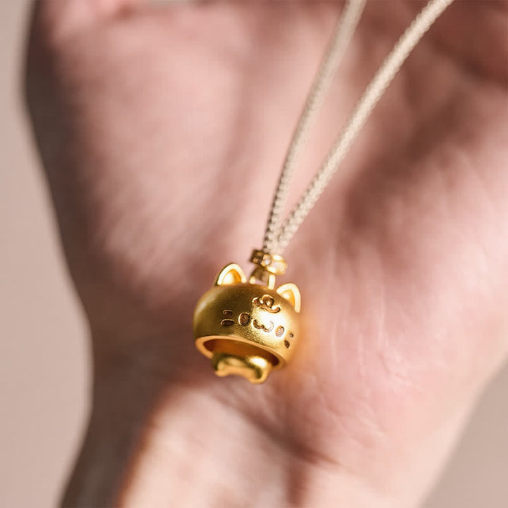 Buddha Stones Verguld koperen kattenhangertje als helende Ketting - image 6