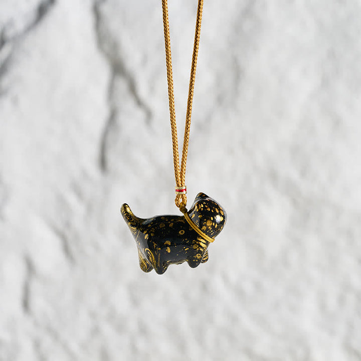 Buddha Stones Schattige kattenhanger Ketting - image 1