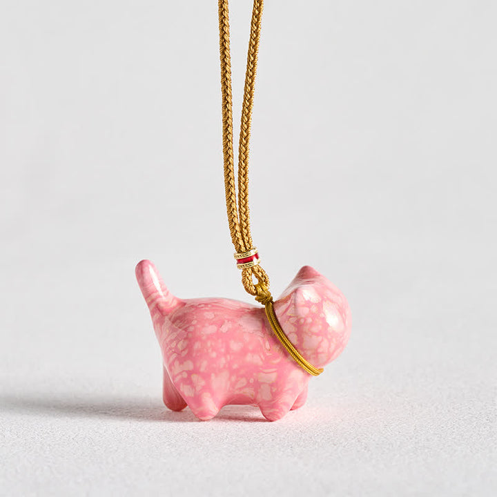 Buddha Stones Schattige kattenhanger Ketting - image 13