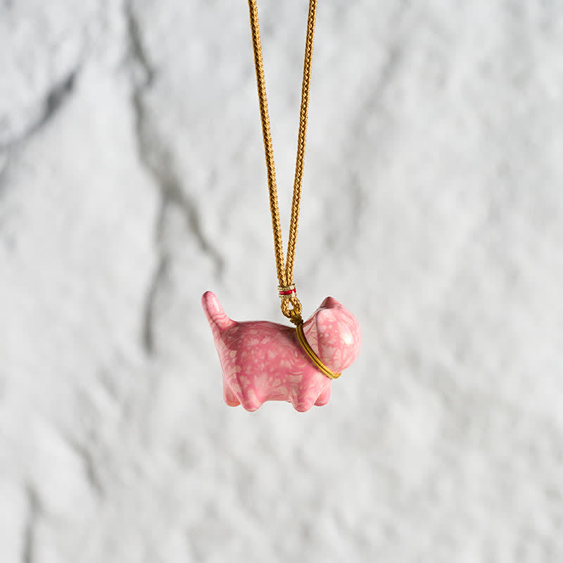 Buddha Stones Schattige kattenhanger Ketting - image 12