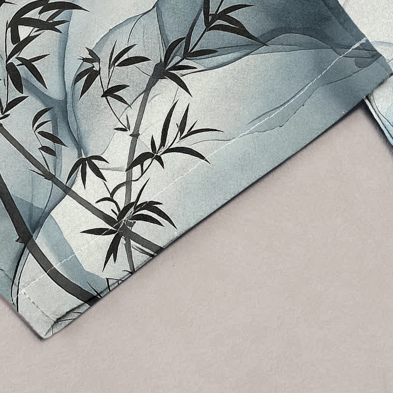 Buddha Stones Damesbroek van 100% Cotton met oosters bamboepatroon, elastische Taille en Zakken. - image 1