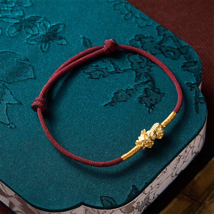 Buddha Stones Handgemaakte rode PiXiu Armband - image 9