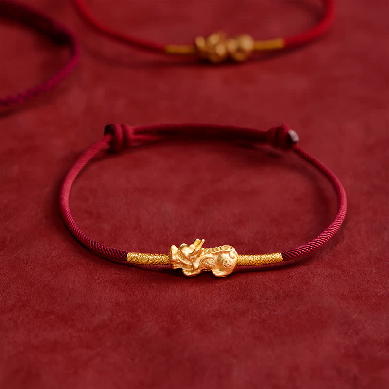 Buddha Stones Handgemaakte rode PiXiu Armband - image 2