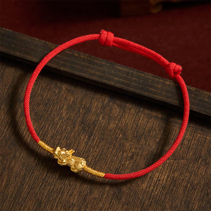 Buddha Stones Handgemaakte rode PiXiu Armband - image 14