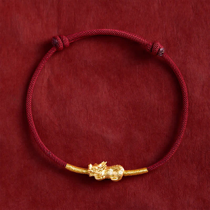 Buddha Stones Handgemaakte rode PiXiu Armband - image 1