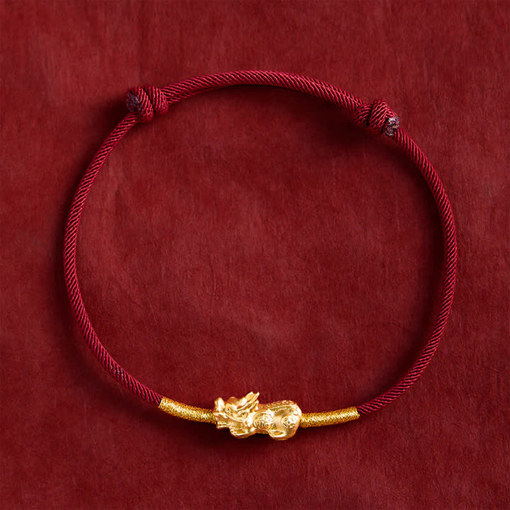 Buddha Stones Handgemaakte rode PiXiu Armband - image 1