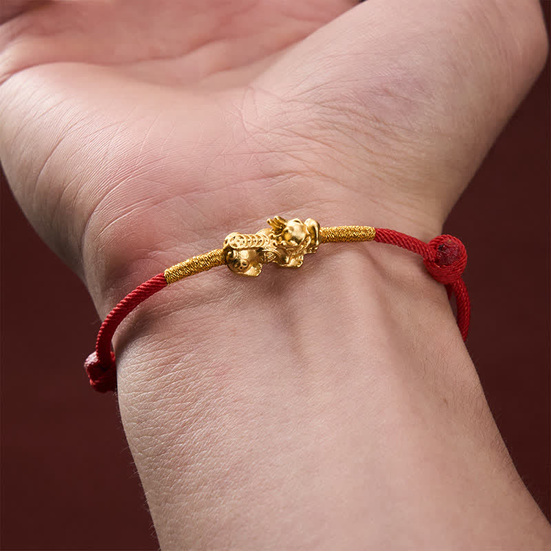 Buddha Stones Handgemaakte rode PiXiu Armband - image 15