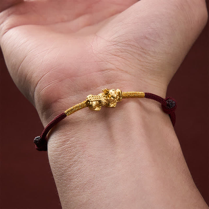Buddha Stones Handgemaakte rode PiXiu Armband - image 4