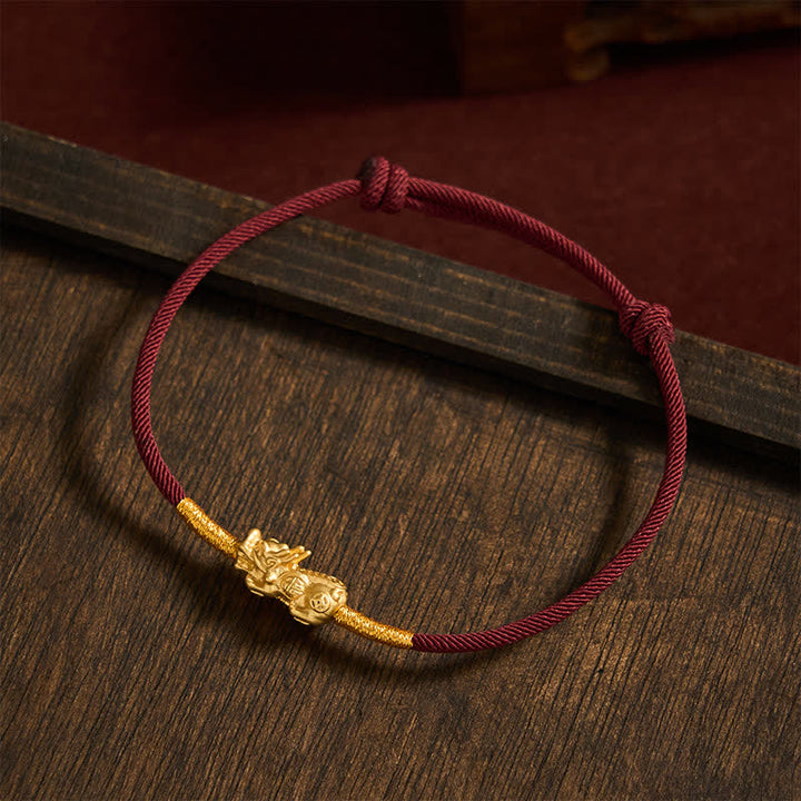 Buddha Stones Handgemaakte rode PiXiu Armband - image 3