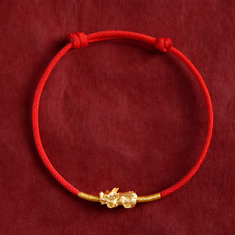 Buddha Stones Handgemaakte rode PiXiu Armband - Rood (Polsomtrek: 15–19 cm) - image 11