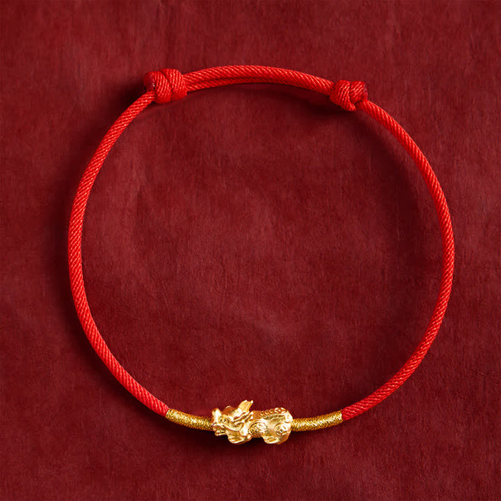Buddha Stones Handgemaakte rode PiXiu Armband - Rood (Polsomtrek: 15–19 cm) - image 11