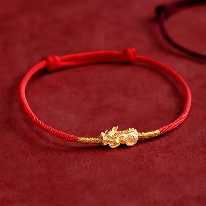 Buddha Stones Handgemaakte rode PiXiu Armband - image 12
