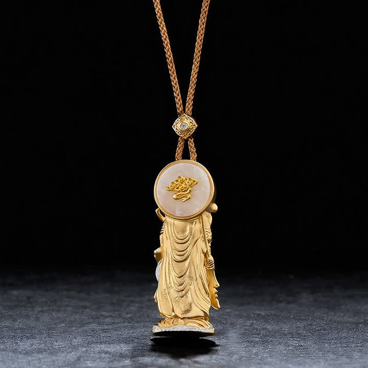 Buddha Stones Koperen Heer Guan Aardingsbescherming Hanger Ketting - image 3