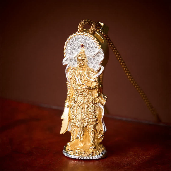 Buddha Stones Koperen Heer Guan Aardingsbescherming Hanger Ketting - image 1