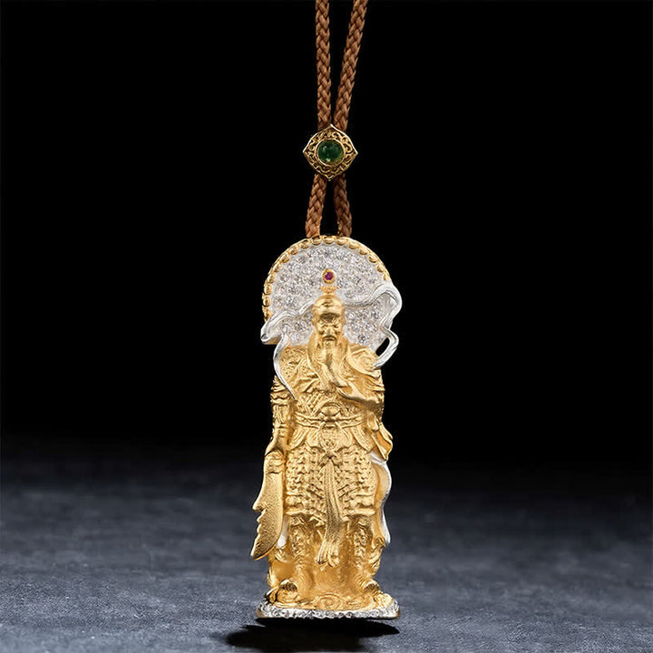 Buddha Stones Koperen Heer Guan Aardingsbescherming Hanger Ketting - image 2