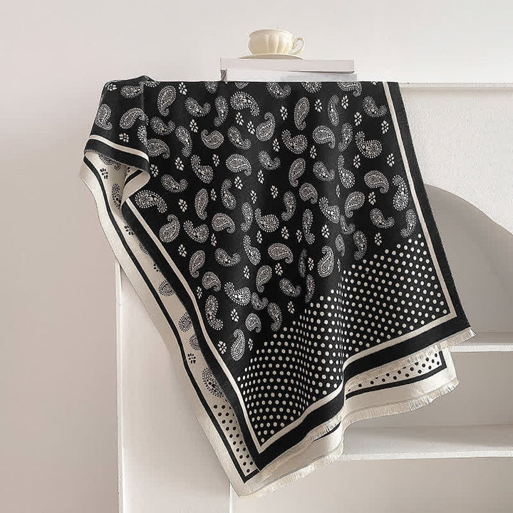 Buddha Stones Lente/Herfst Vintage Paisley Polka Dot Patroon Sjaal (groot) - image 1