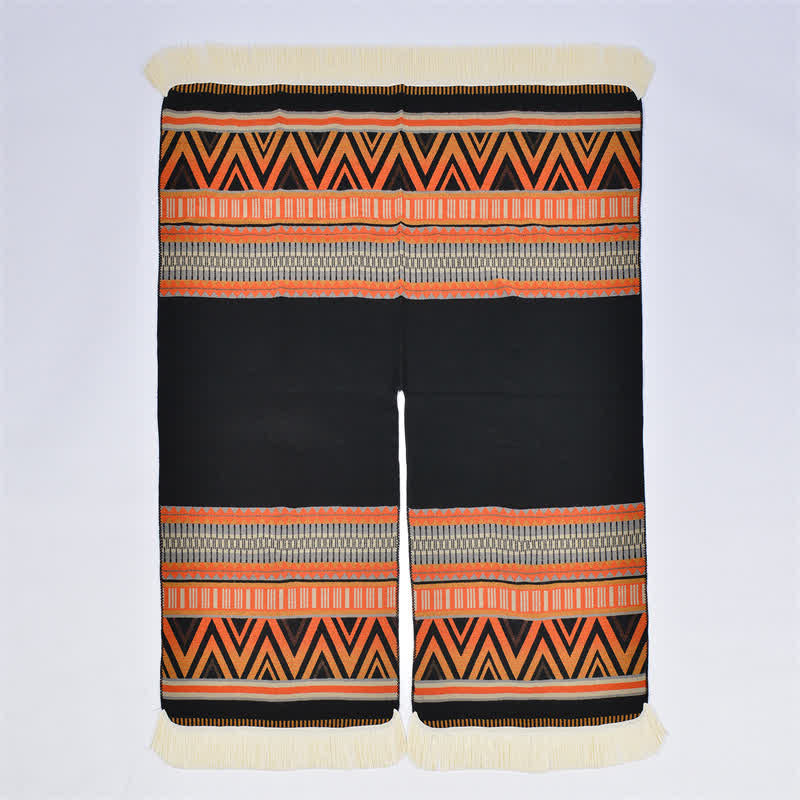Buddha Stones Herfst/Winter Boho Geometrische Bloemenprint Kwastjes Sjaal (groot) - image 15
