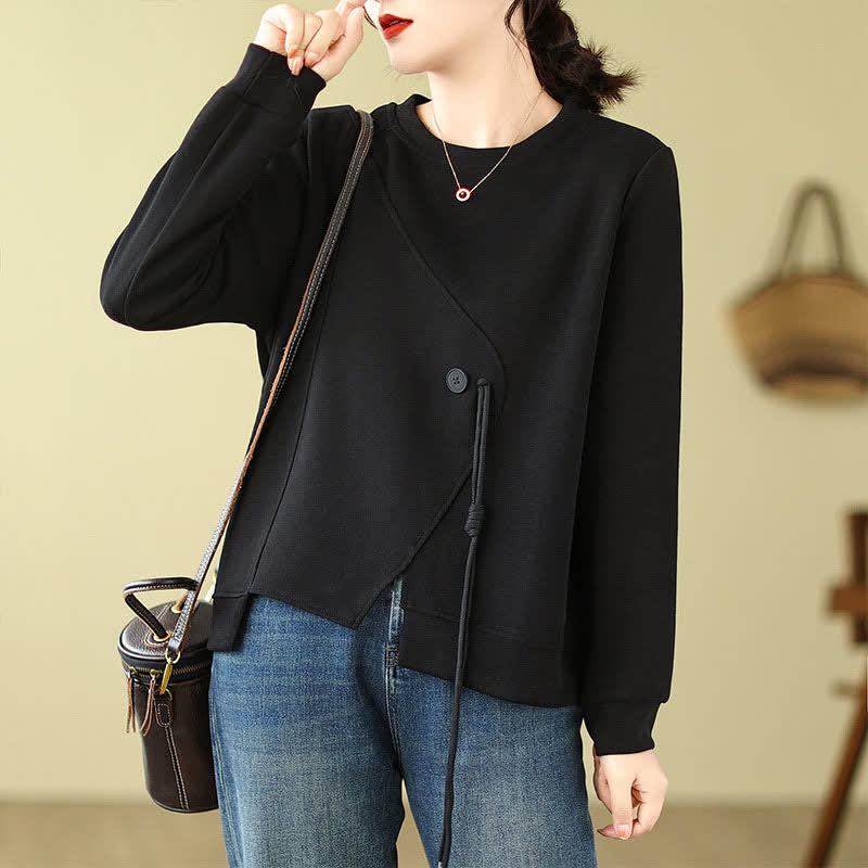 Buddha Stones Minimalistische Ronde hals en Gebreide kleding voor dames, herfst/winter, effen kleur. - image 11