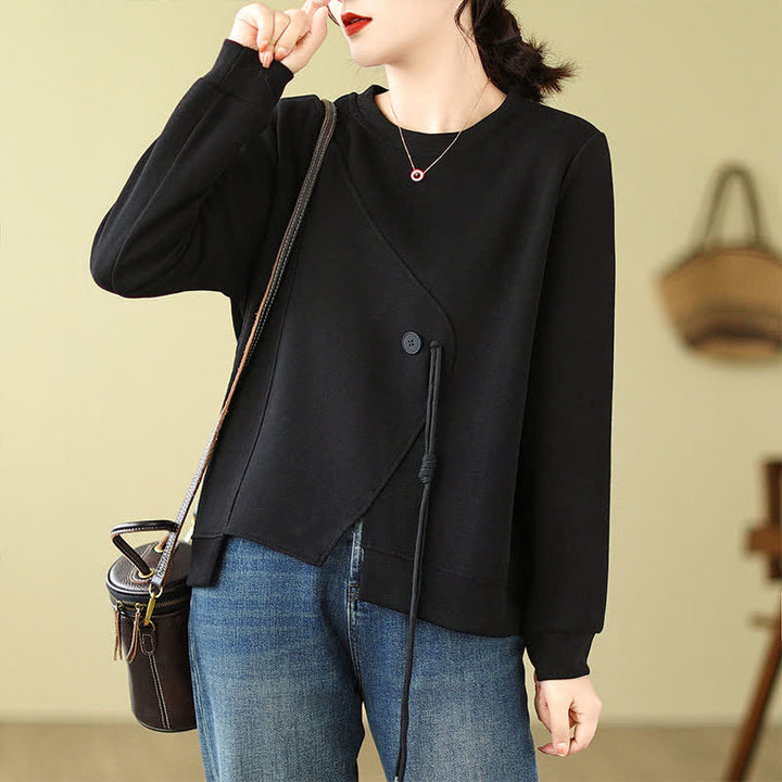 Buddha Stones Minimalistische Ronde hals en Gebreide kleding voor dames, herfst/winter, effen kleur. - image 11