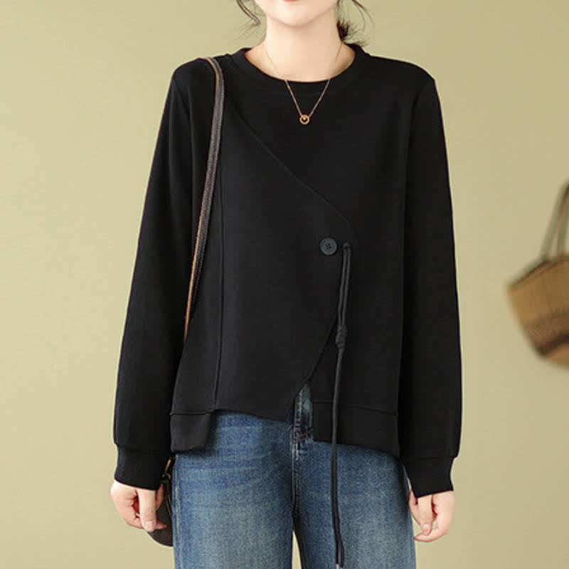 Buddha Stones Minimalistische Ronde hals en Gebreide kleding voor dames, herfst/winter, effen kleur. - Zwart - US12, UK/AU16, EU44 (2XL) - image 8
