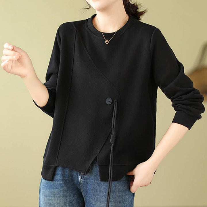 Buddha Stones Minimalistische Ronde hals en Gebreide kleding voor dames, herfst/winter, effen kleur. - image 9